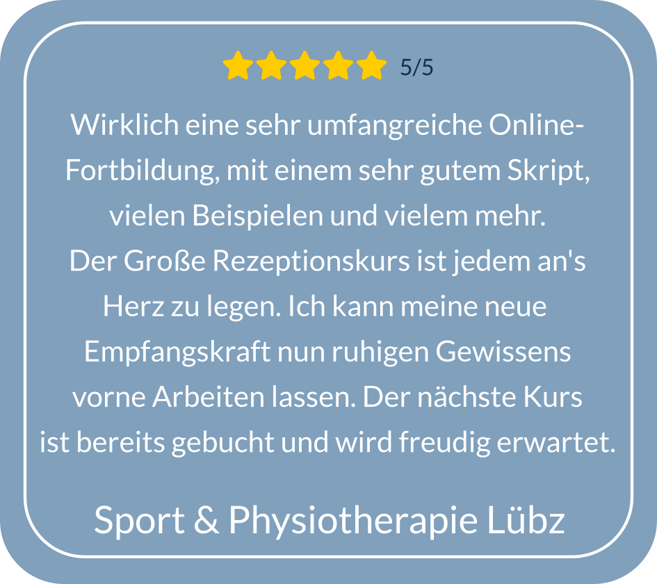 Fortbildung Physiotherapie