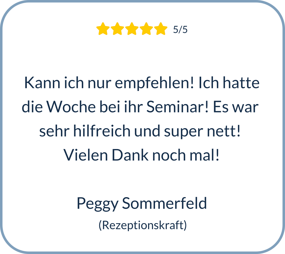 Rezeption Onlineseminar Physiotherapie